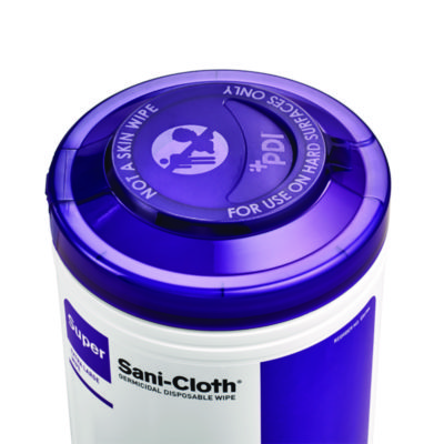 Sani Professional Super Sani-Cloth Germicidal Disposable Wipes, 1-Ply, 6 x 6.75, Unscented, White, 160/Canister, 12 Canisters/Carton (NICQ55172)