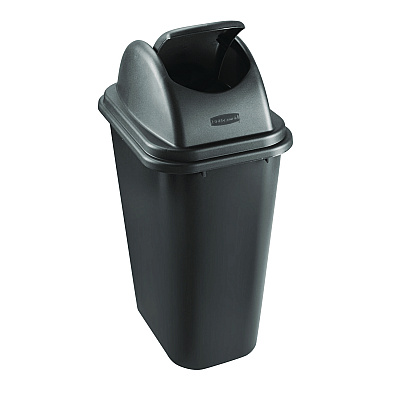 Rubbermaid Commercial Rectangular Free-Swinging Plastic Lids, Black (RCP306600BK)