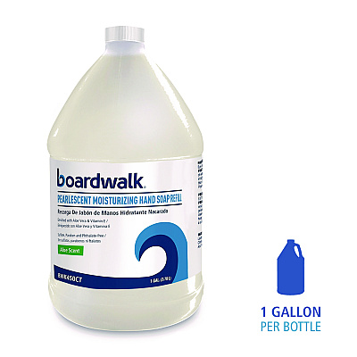 Boardwalk Pearlescent Moisturizing Liquid Hand Soap Refill, Aloe Scent, 1 gal, 4/Carton (BWK450CT)