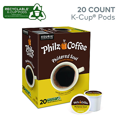 Philz Coffee Philtered Soul K Cups, Hazelnut, 80/Carton (GMT0119CT)