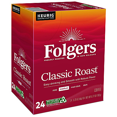 Folgers Gourmet Selections Classic Roast Coffee K-Cups, 24/Box (GMT6685)