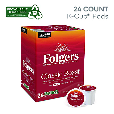 Folgers Gourmet Selections Classic Roast Coffee K-Cups, 24/Box (GMT6685)