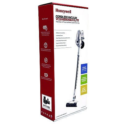 Honeywell Aeromax Elite VC10 Cordless Vacuum, 8.7 Cleaning Path, White (HWLHVC10AMEWT01)