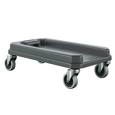 Suncast Commercial 23 Gallon Resin Slim Trash Can Dolly, 11.88" x 20.78" x 6.18", Gray (SUATCNDOLLY)