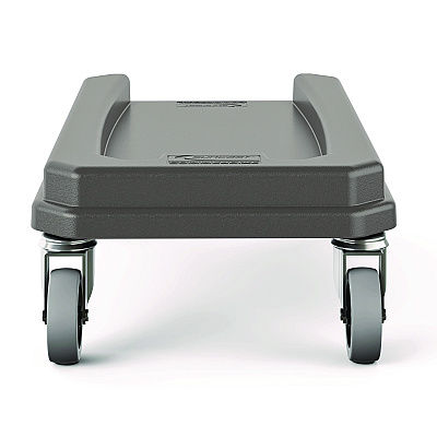 Suncast Commercial 23 Gallon Resin Slim Trash Can Dolly, 11.88" x 20.78" x 6.18", Gray (SUATCNDOLLY)
