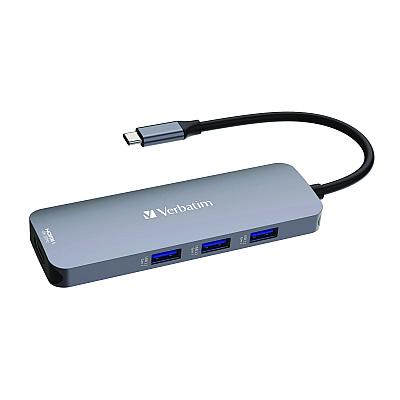 Verbatim USB-C Pro Multiport Hub8 Port, Gray (VER32151)