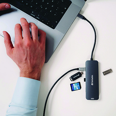 Verbatim USB-C Pro Multiport Hub8 Port, Gray (VER32151)