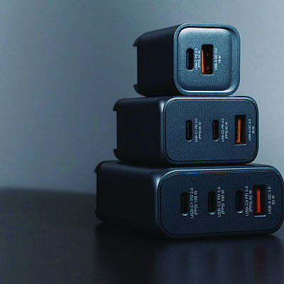 Verbatim 35 W 2-Port GaN Wall Charger, Black/Gray (VER32200)