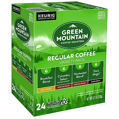 Green Mountain Coffee Roasters Roasters Roasters Regular Variety Pack Coffee K-Cups, Assorted Flavors, 96/Carton (GMT9974CT)