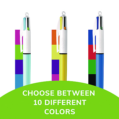 BIC 4-Color Multi-Color Ballpoint Pen, Retractable, Medium 1 mm, Assorted Ink, Assorted Barrels, 3/Pack (BICMMXP31AST)