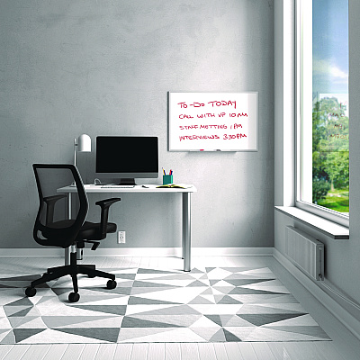 TRU RED Melamine Dry Erase Board, 36 x 24, White Surface, Gray/Silver Aluminum Frame (TUDTR59355)