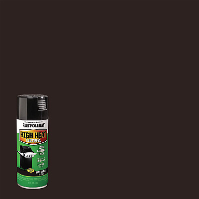 Rust-Oleum High Heat Enamel Spray Paint, Semi-Gloss Black, 12 oz Aerosol Can, 6/Carton (241169)