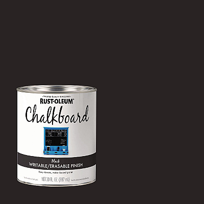 Rust-Oleum Chalkboard Paint, Matte Black, Quart Can (301450EA)