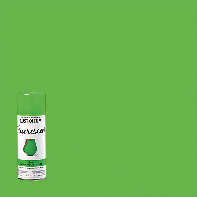 Rust-Oleum Specialty Fluorescent Spray Paint, Flat Fluorescent Green, 11oz Aerosol Can (342417EA)