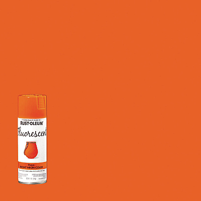 Rust-Oleum Specialty Fluorescent Spray Paint, Flat Fluorescent Orange, 11 oz Aerosol Can (342568EA)