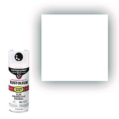 Rust-Oleum Stops Rust 5-in-1 Spray Paint, Flat White, 12 oz Aerosol Can, 6/Carton (376856)