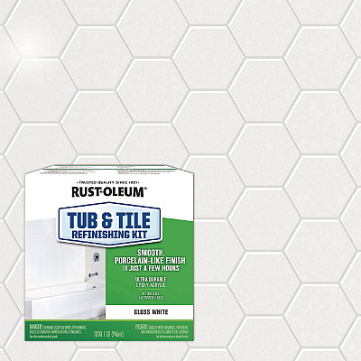 Rust-Oleum Specialty Tub and Tile Refinishing Kit, Gloss White, Quart (384165EA)