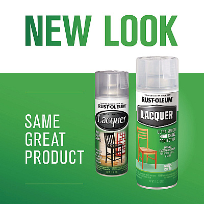 Rust-Oleum Specialty Lacquer Spray Paint, Gloss Clear, 12 oz Aerosol Can (1906830EA)