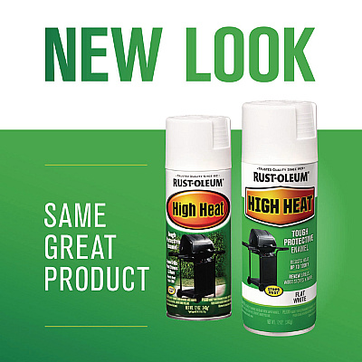 Rust-Oleum High Heat Enamel Spray Paint, Flat White, 12 oz Aerosol Can (7751830EA)