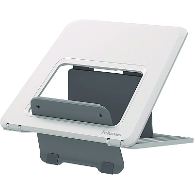 Fellowes Breyta Laptop Stand, 9.25" x 10.55" x 0.55" to 8", White, Supports Up to 8.8 lbs (FEL100098501)