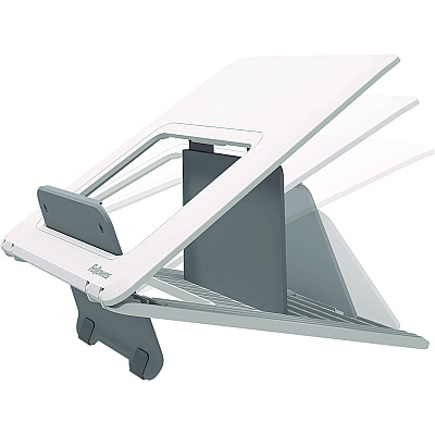 Fellowes Breyta Laptop Stand, 9.25" x 10.55" x 0.55" to 8", White, Supports Up to 8.8 lbs (FEL100098501)