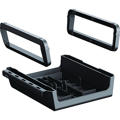 Fellowes Breyta Monitor Stand, 13.94" x 11.97" x 3.25" to 6", Black, Supports 33 lbs (FEL100098502)