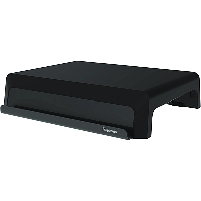 Fellowes Breyta Monitor Stand, 13.94" x 11.97" x 3.25" to 6", Black, Supports 33 lbs (FEL100098502)