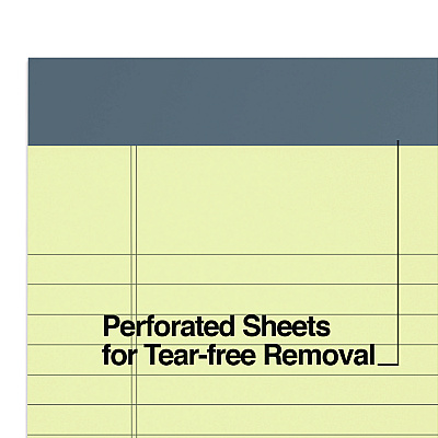 TRU RED Notepads, Narrow Rule, 50 Canary Yellow 5 x 8 Sheets, 6/Pack (TUDTR59899)