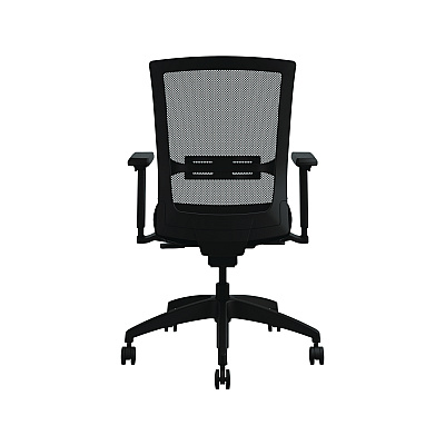 Allsteel Quip Ergonomic Mesh Back Swivel Task Chair, Supports Up to 300 lb, Black Seat, Carbon Back, Black Base (ASZSTNOBLK)