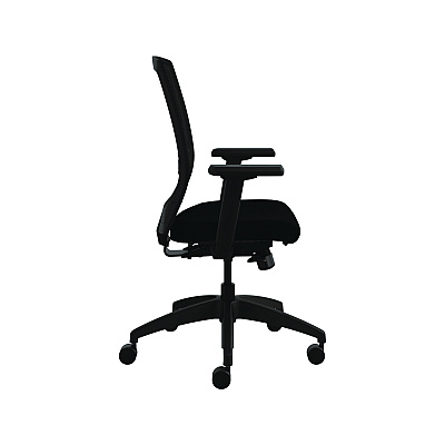 Allsteel Quip Ergonomic Mesh Back Swivel Task Chair, Supports Up to 300 lb, Black Seat, Carbon Back, Black Base (ASZSTNOBLK)