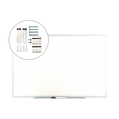 TRU RED Melamine Dry Erase Board, 36 x 24, White Surface, Gray/Silver Aluminum Frame (TUDTR59355)