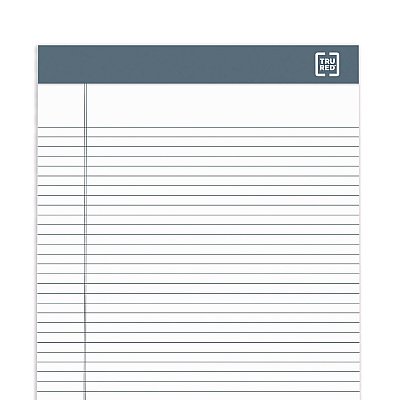 TRU RED Notepads, Narrow Rule, 50 White 5 x 8 Sheets, 6/Pack (TUDTR59900)