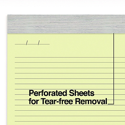 TRU RED Notepads, Narrow Rule, 50 Canary Yellow 8.5 x 11.75 Sheets, 6/Pack (TUDTR59921)