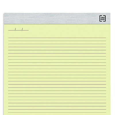 TRU RED Notepads, Narrow Rule, 50 Canary Yellow 8.5 x 11.75 Sheets, 6/Pack (TUDTR59921)