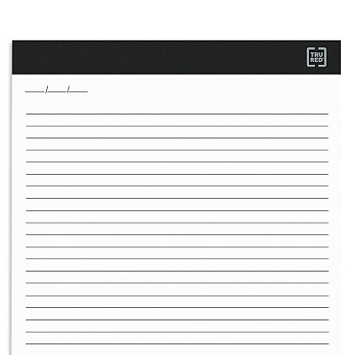 TRU RED Notepads, Narrow Rule, 50 White 8.5 x 11.75 Sheets, 6/Pack (TUDTR59922)