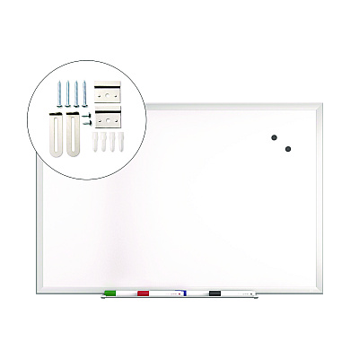 TRU RED Magnetic Steel Dry Erase Board, 24 x 36, White Surface, Gray/Silver Aluminum Frame (TUDTR61169)