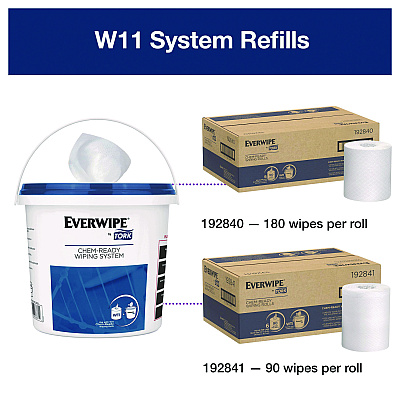 Tork Chem-Ready Buckets, 8.5 x 7 x 7, White, 5/Carton (192850)
