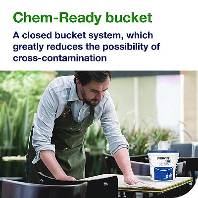 Tork Chem-Ready Buckets, 8.5 x 7 x 7, White, 5/Carton (192850)