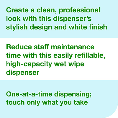 Tork Centerfeed Wet Wipe Dispenser, 10.04 x 10.73 x 13.18, White (TRK192851)