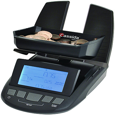Cassida TillTally Money Scale, 1 lb Capacity, 6 x 3 Platform, Black