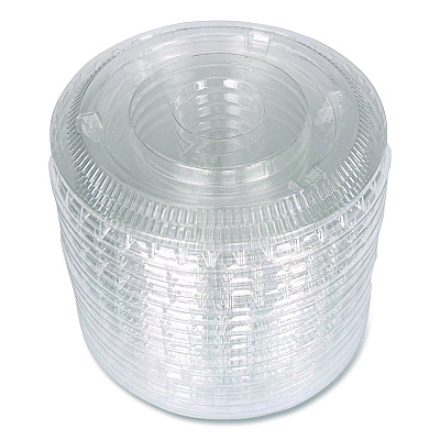 Boardwalk Souffle/Portion Cup Lids, Fits 3.25 oz to 5.5 oz Portion Cups, Clear, 2,500/Pack (BWKPRTLID4)