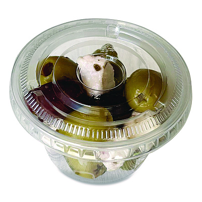 Boardwalk Souffle/Portion Cup Lids, Fits 3.25 oz to 5.5 oz Portion Cups, Clear, 2,500/Pack (BWKPRTLID4)