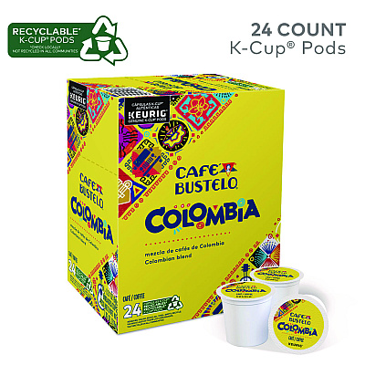 Cafe Bustelo 100 Percent Colombian K-Cups, 24/Box (GMT6107)