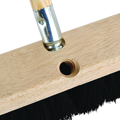 Boardwalk Metal Tip Threaded Hardwood Broom Handle, 0.94" dia x 60", Natural (BWK136)
