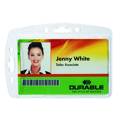 Durable Replacement Card Holder, Vertical/Horizontal, Polystyrene, 10/Pack (DBL890519)