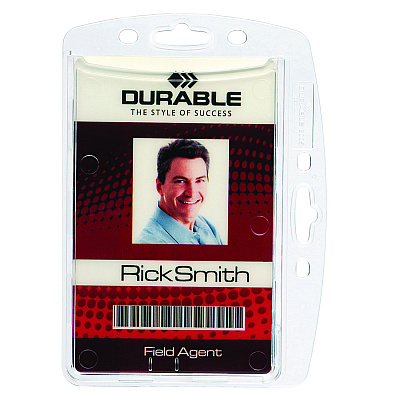 Durable Replacement Card Holder, Vertical/Horizontal, Polystyrene, 10/Pack (DBL890519)