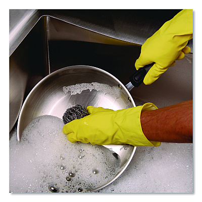 Boardwalk Stainless Steel Scrubber, Medium Size, Steel Gray, 72/Carton (BWK35)