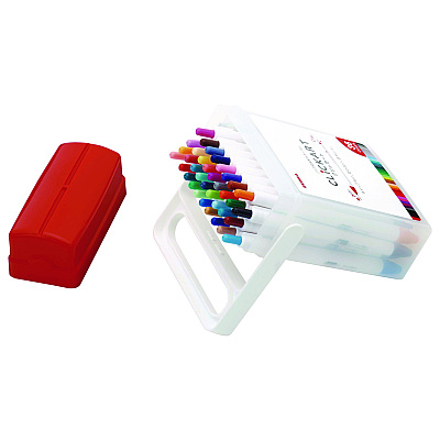 Zebra ClickArt Porous Point Pen, Retractable, Fine 0.6 mm, Assorted Ink, White Barrel, 36/Pack (ZEB69836)