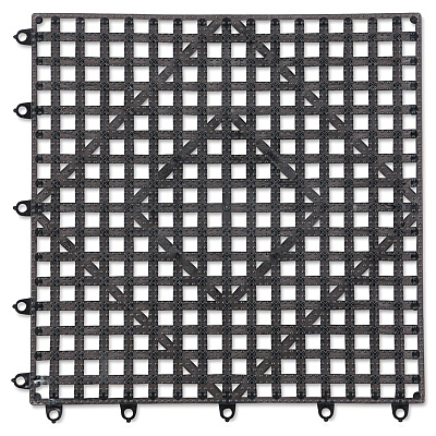 San Jamar Versa-Mat Bar-Shelf Liner, Plastic, 12w x 12d x 0.25h, Black, 24/Carton (SJMVM5280BK)