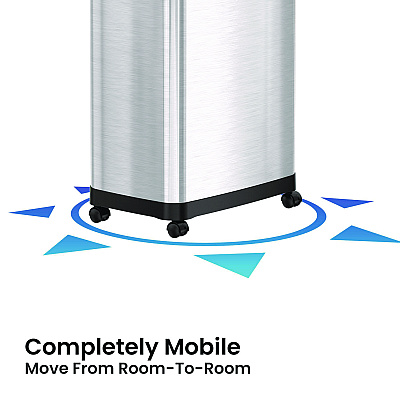 HLS Commercial Dual Push Door Trash Can, 18 gal, Stainless Steel, Silver/Black (HLMHLS18DPO)